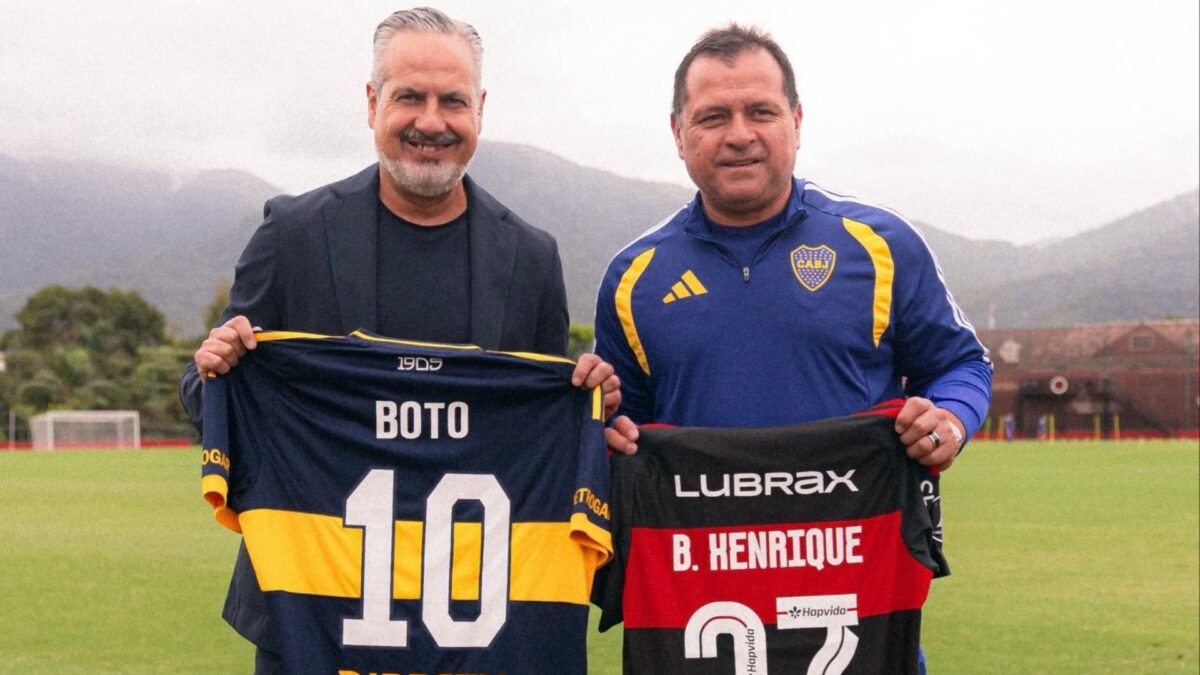 Boca Juniors treina no CT do Flamengo antes de decisão contra o Vasco