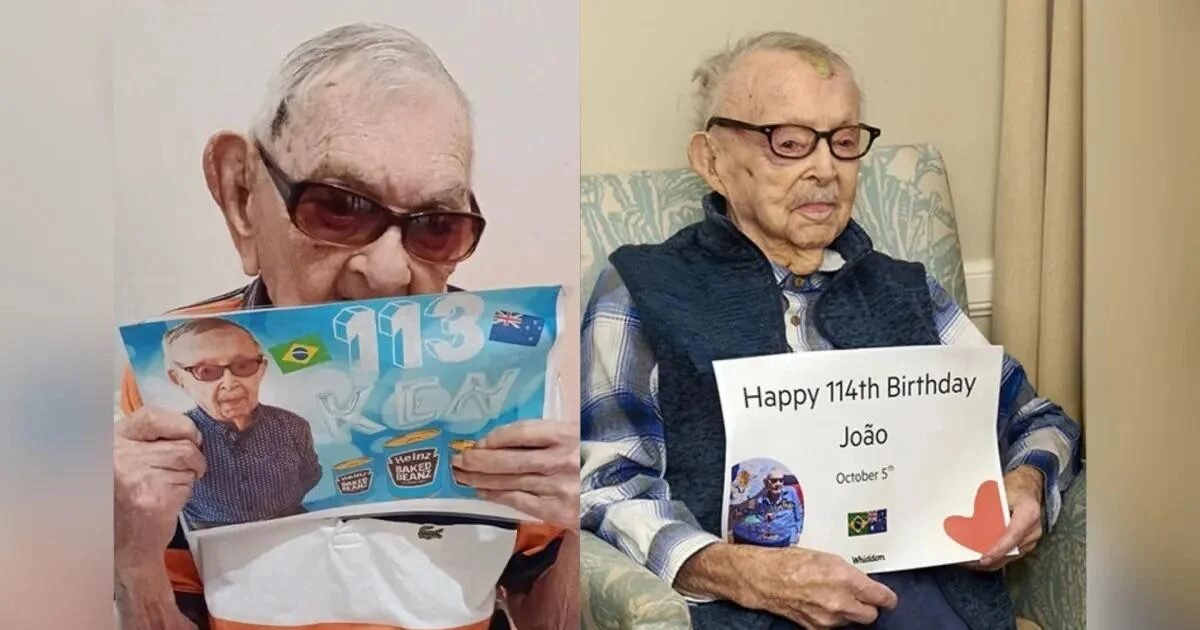 Brasileiro de 114 anos comemora aniversário no mesmo dia do 2º colocado de homem mais velho do mundo