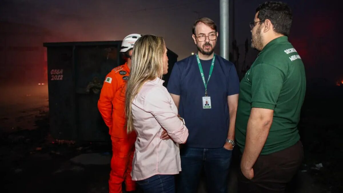 Celina Leão promete auxílio a catadores após incêndio atingir galpão no DF