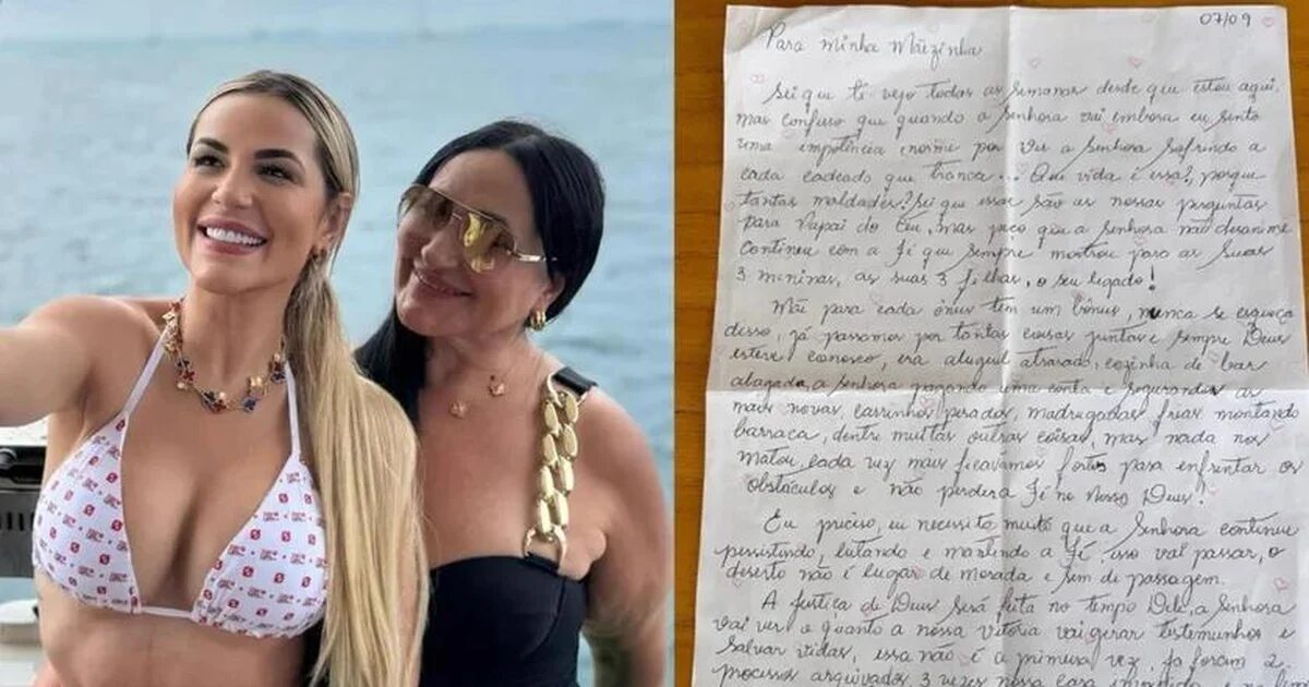 Deolane Bezerra envia carta à mãe e relata suposta perseguição durante prisão