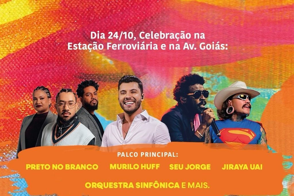 Festival Viva Goiânia terá shows de Seu Jorge e Murilo Huff neste sábado (24)