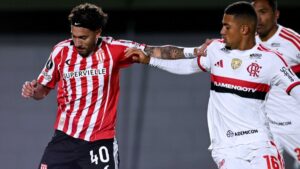 Flamengo não finalizou na direção do gol do Estudiantes em empate
