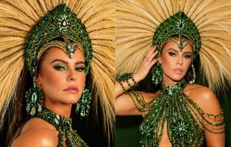 Paolla Oliveira recebe coroa de Iza e assume bateria da Imperatriz Leopoldinense