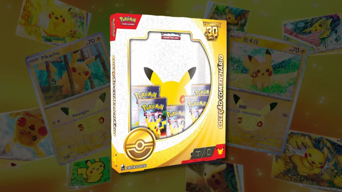 Pokémon TCG Celebração 30 anos: Box com Fichário aparece disponível na loja oficial no Mercado Livre